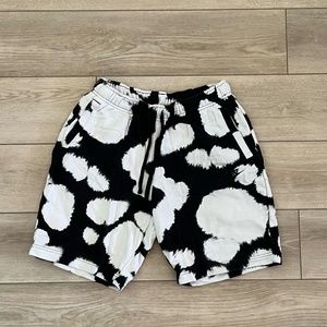 Nike Black and White Tie-dye Sweat-shorts